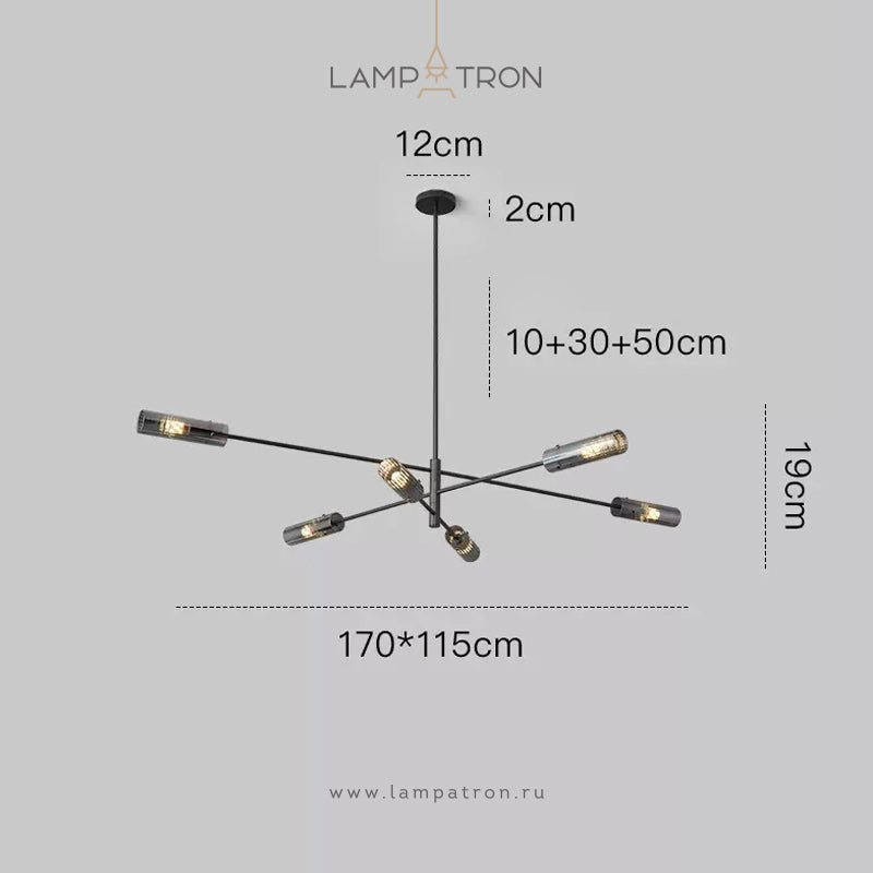RADIANT Chandelier by Lampadom - angle view