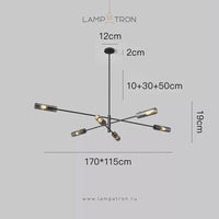 RADIANT Chandelier by Lampadom - angle view