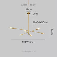 RADIANT Chandelier by Lampadom - top view