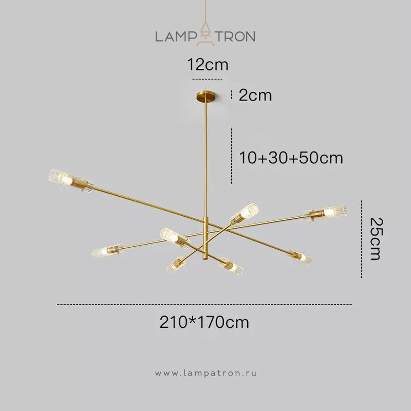RADIANT Chandelier by Lampadom - side view