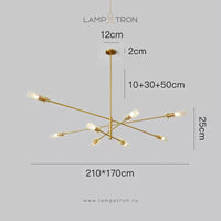 RADIANT Chandelier by Lampadom - side view
