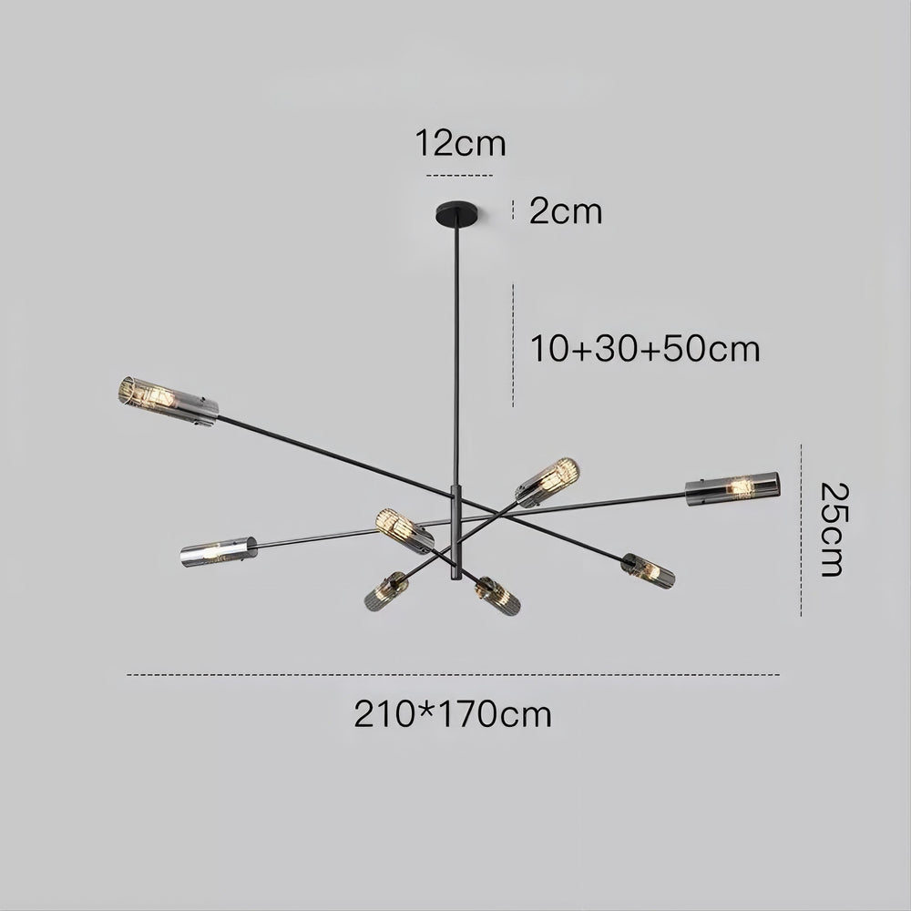 RADIANT Chandelier by Lampadom - side view