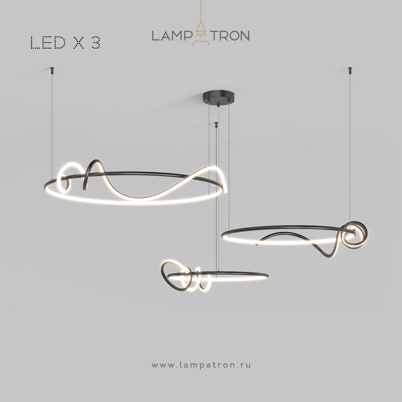 RAFFEL COMBO Ring Chandelier by Lampadom - detail view