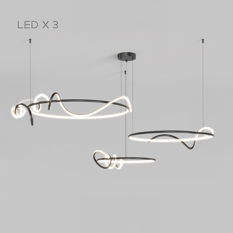 RAFFEL COMBO Ring Chandelier by Lampadom - side view