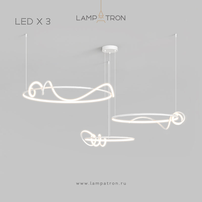 RAFFEL COMBO Ring Chandelier by Lampadom - close-up