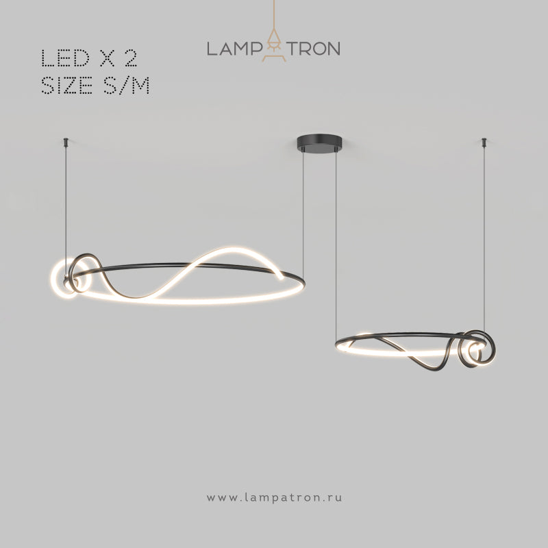 RAFFEL COMBO Ring Chandelier by Lampadom - side view