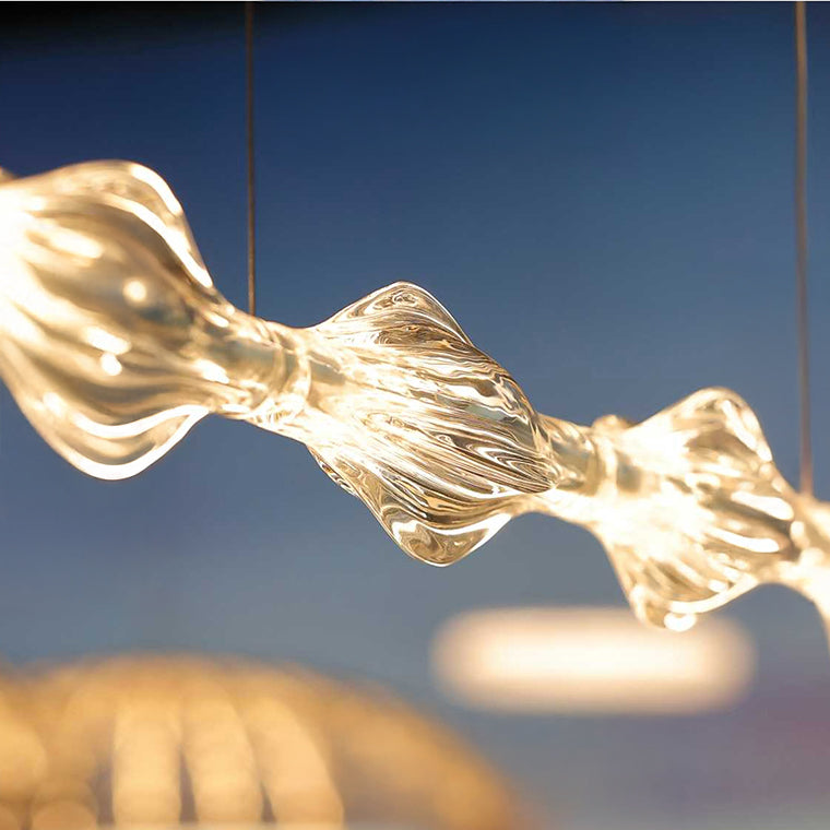 RAVN Linear Chandelier by Lampadom - close-up