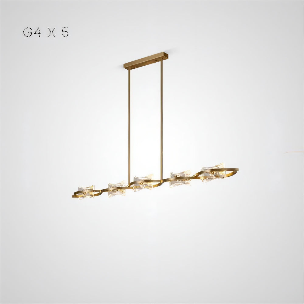 REMINA Linear Chandelier by Lampadom - scale reference
