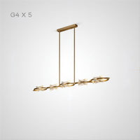 REMINA Linear Chandelier by Lampadom - scale reference