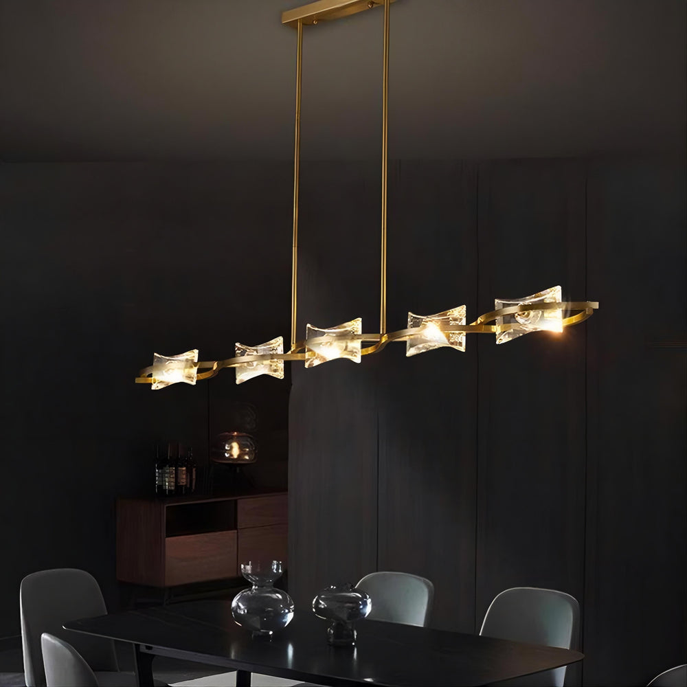 REMINA Linear Chandelier by Lampadom - side view