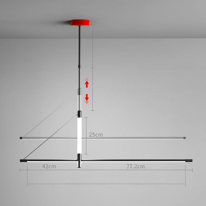 REN Linear Chandelier by Lampadom - close-up