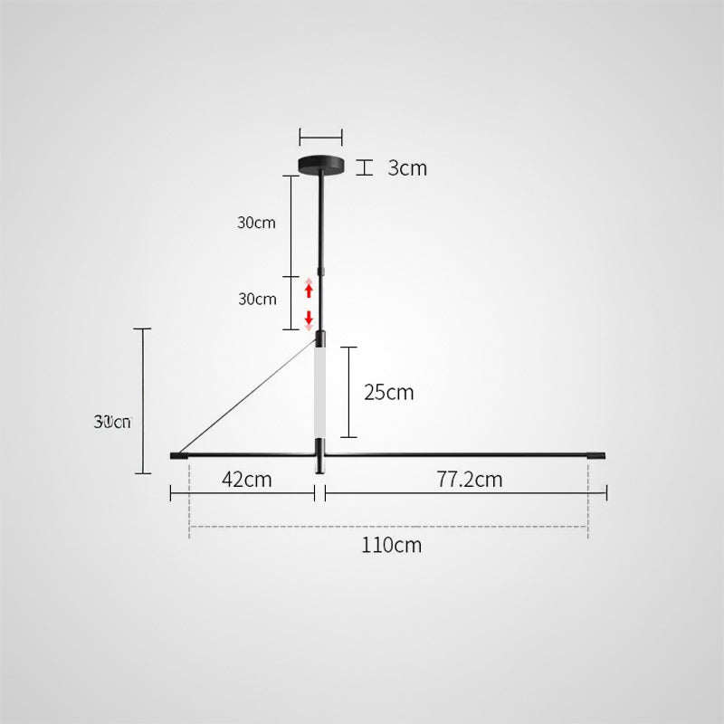 REN Linear Chandelier by Lampadom - side view
