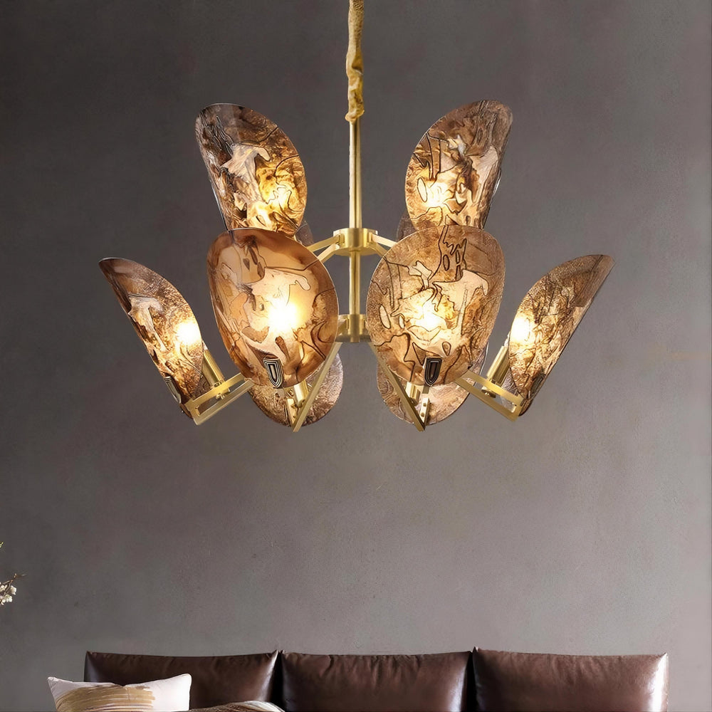 RIFFLE Chandelier by Lampadom - angle view