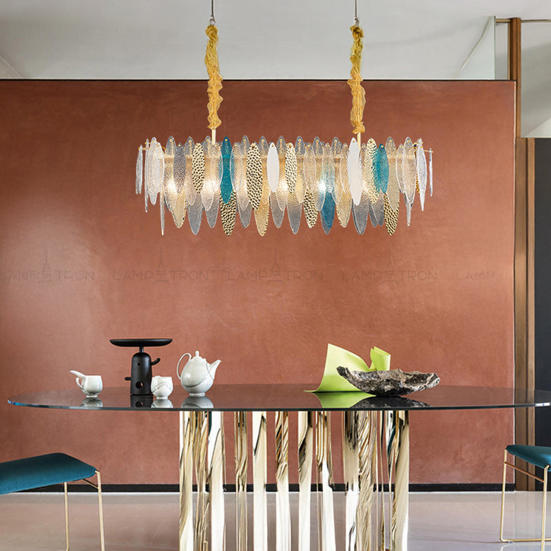 RISSA-B L Linear Chandelier by Lampadom - detail view