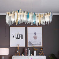 RISSA-B WAVE Linear Chandelier by Lampadom - close-up