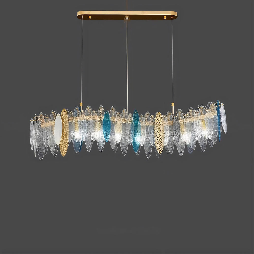 RISSA-B WAVE Linear Chandelier by Lampadom - side view