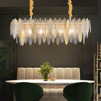 RISSA L Linear Chandelier by Lampadom - scale reference