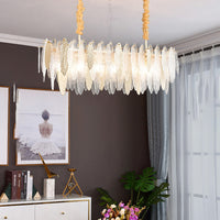 RISSA L Linear Chandelier by Lampadom - detail view
