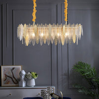 RISSA L Linear Chandelier by Lampadom - close-up