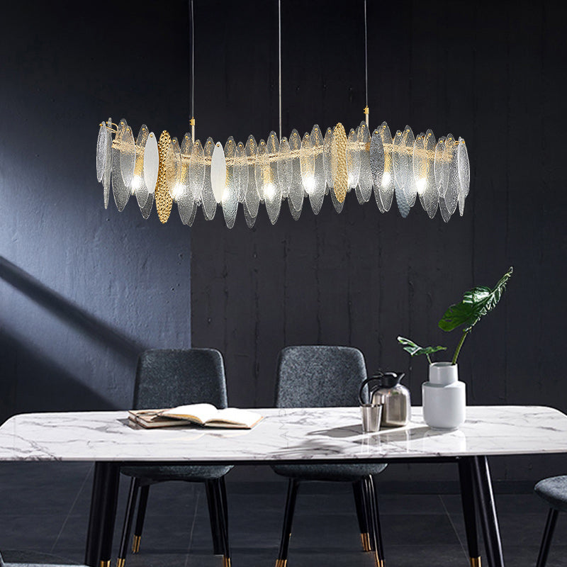 RISSA WAVE Linear Chandelier by Lampadom - scale reference