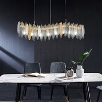 RISSA WAVE Linear Chandelier by Lampadom - scale reference