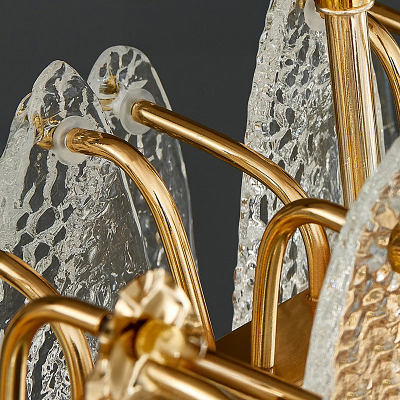 RISSA WAVE Linear Chandelier by Lampadom - close-up