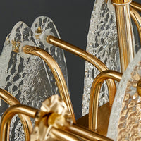 RISSA WAVE Linear Chandelier by Lampadom - close-up