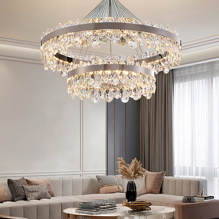 RITZY Ring Chandelier by Lampadom - side view