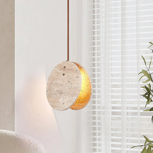 Travertine Solstice Pendant Light by Lampadom