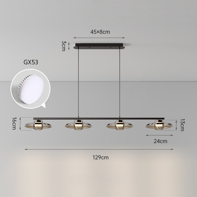 RUBEN Linear Chandelier by Lampadom - scale reference