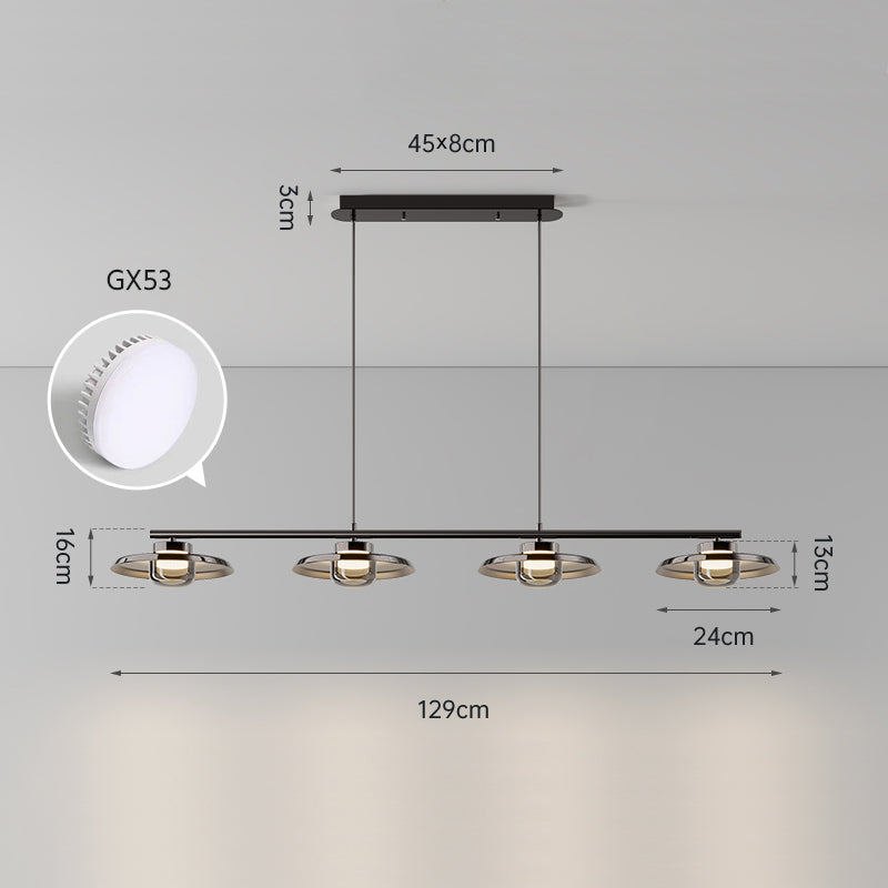RUBEN Linear Chandelier by Lampadom - detail view