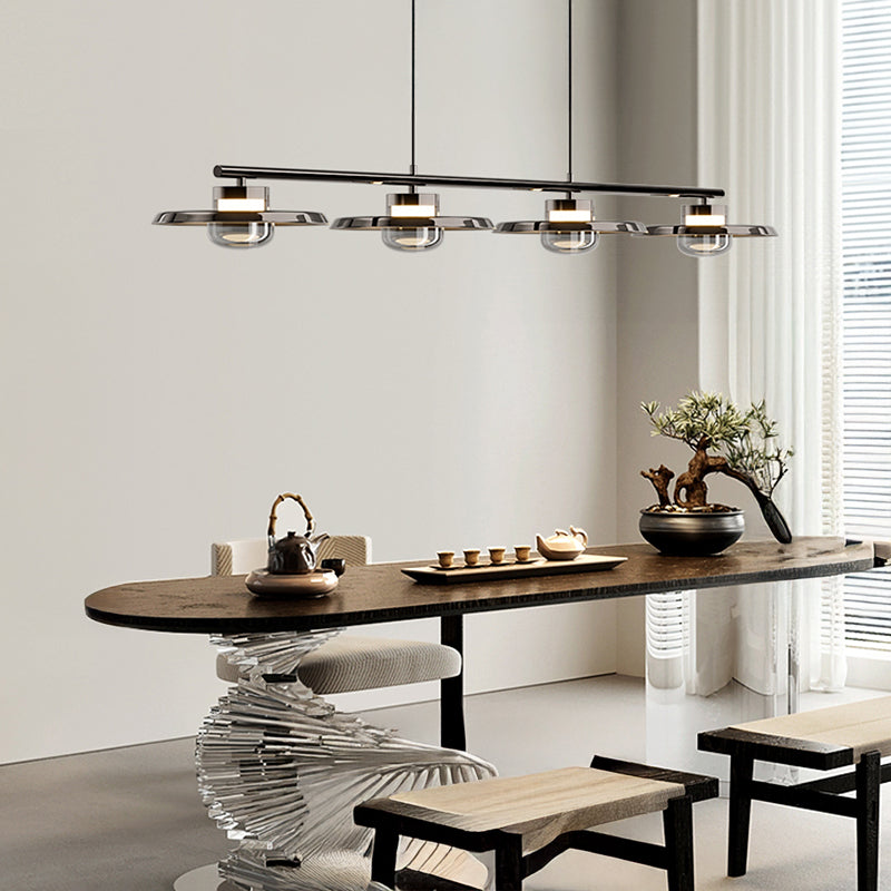 RUBEN Linear Chandelier by Lampadom - side view