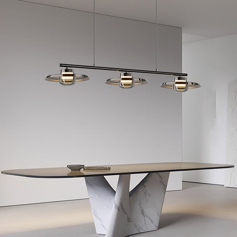RUBEN Linear Chandelier by Lampadom - close-up