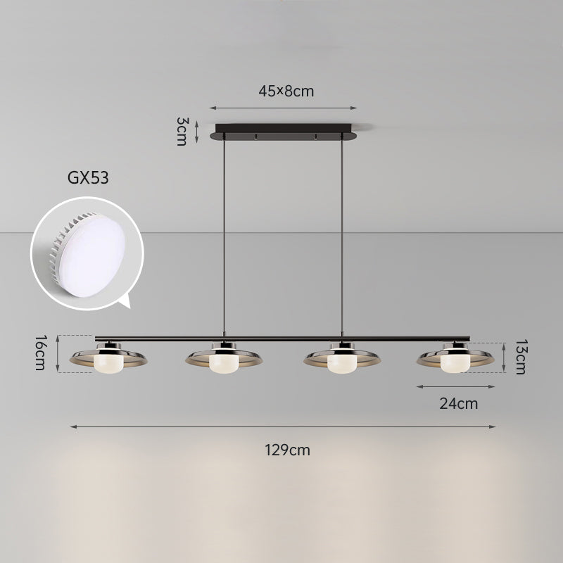 RUBEN Linear Chandelier by Lampadom - close-up