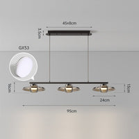 RUBEN Linear Chandelier by Lampadom - close-up