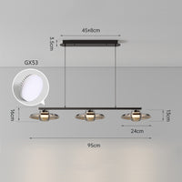 RUBEN Linear Chandelier by Lampadom - side view