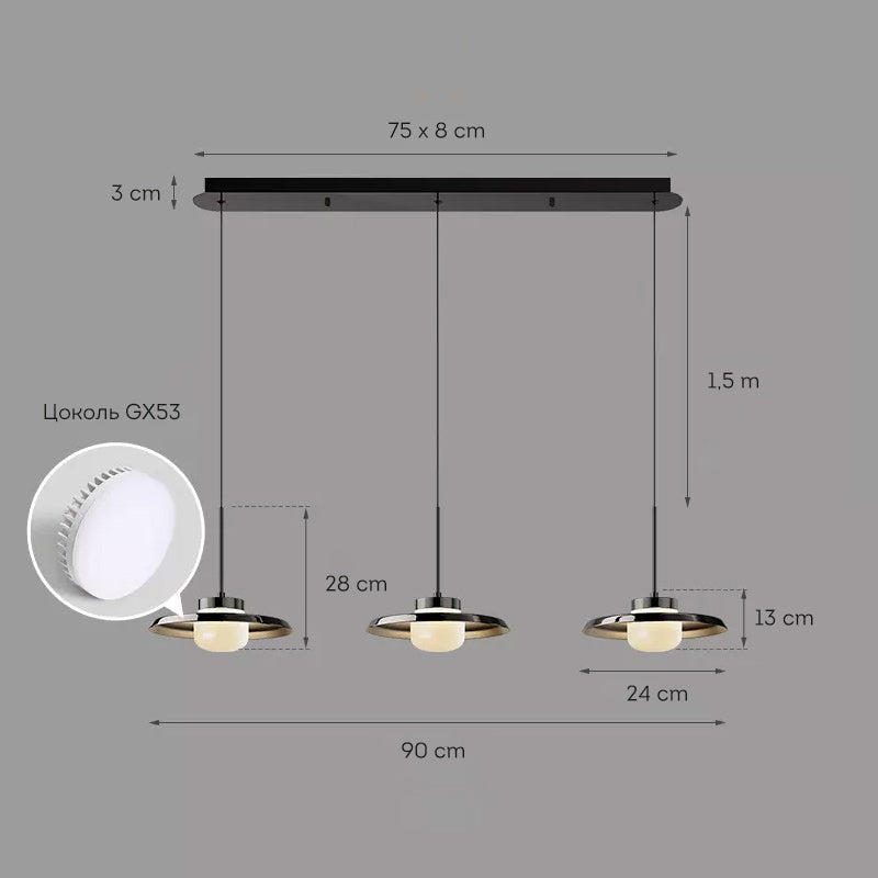 RUBEN Pendant by Lampadom - side view