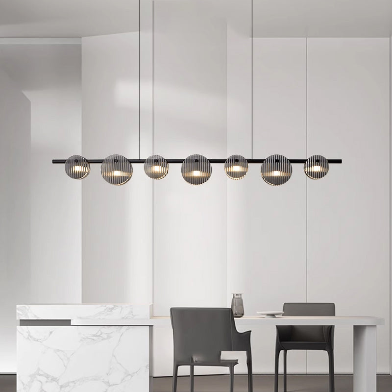RUTGER Linear Chandelier by Lampadom - side view