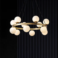 SANNE Ring Chandelier by Lampadom - side view