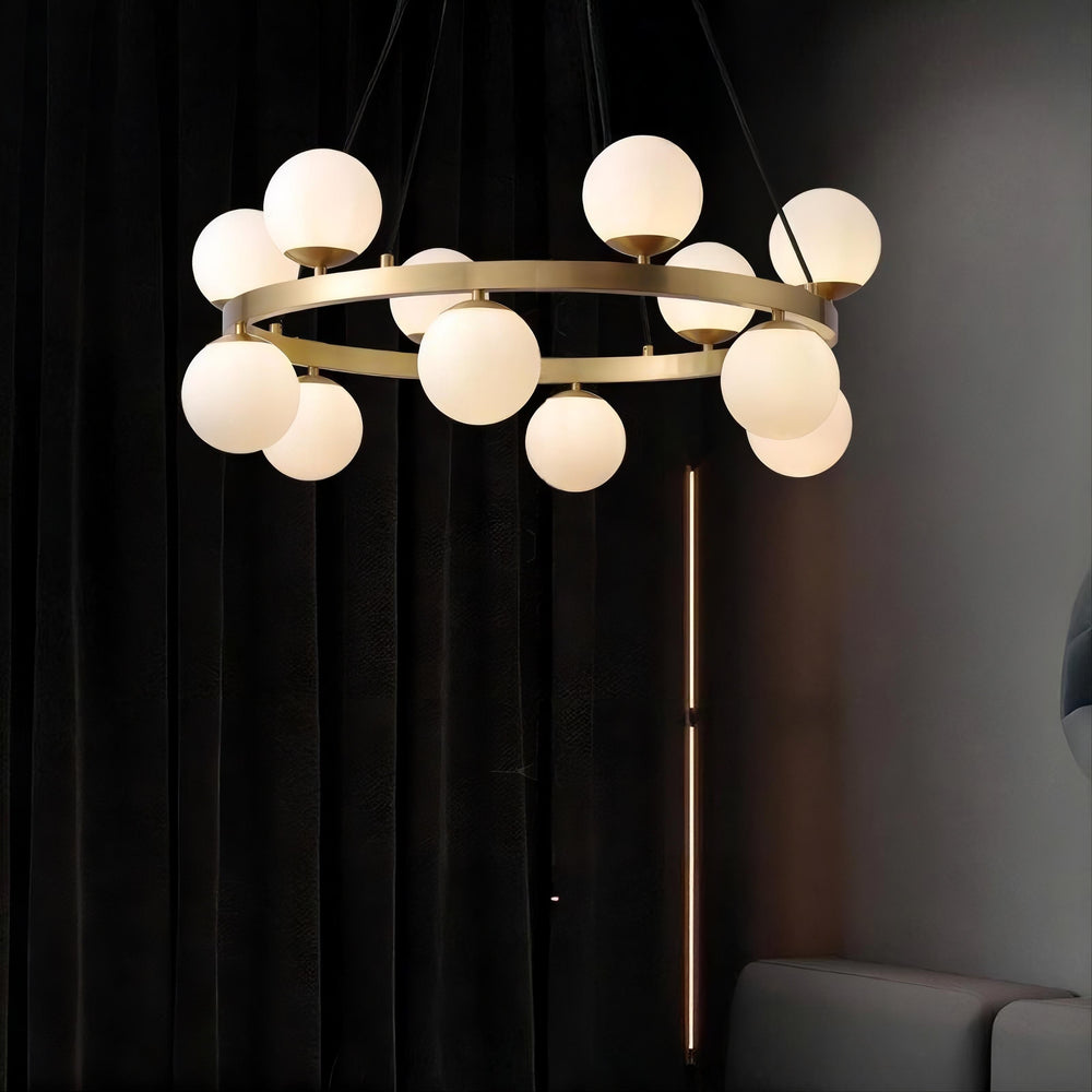 SANNE Ring Chandelier by Lampadom - side view