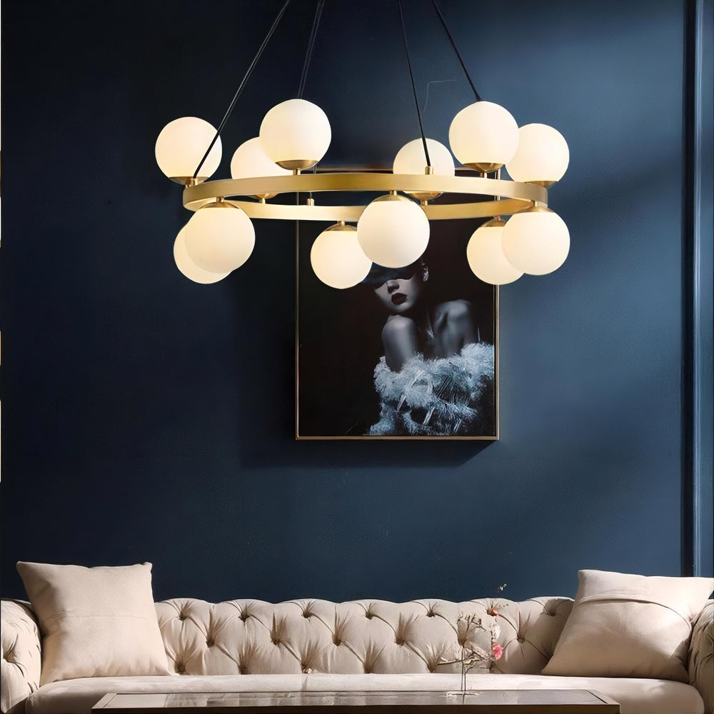 SANNE Ring Chandelier by Lampadom - side view