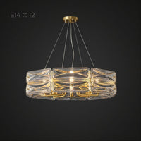 SARIA Chandelier by Lampadom - side view