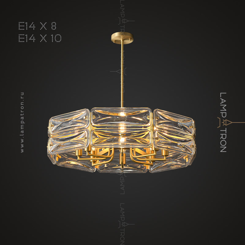 SARIA Chandelier by Lampadom - side view