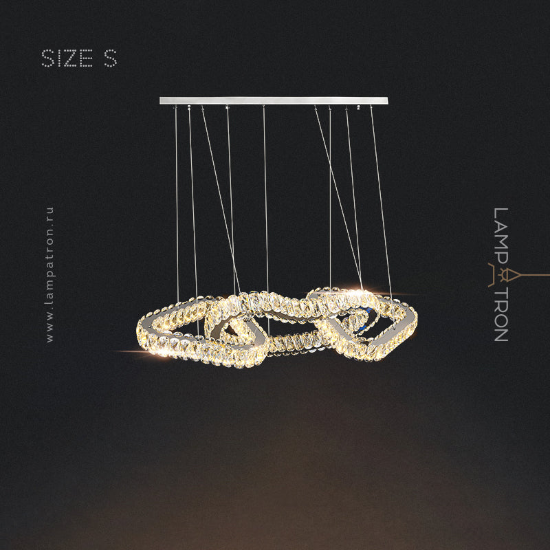 SEFENIAS LUX Linear Chandelier by Lampadom - detail view