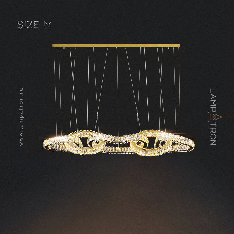 SEFENIAS LUX Linear Chandelier by Lampadom - top view
