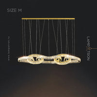 SEFENIAS LUX Linear Chandelier by Lampadom - top view