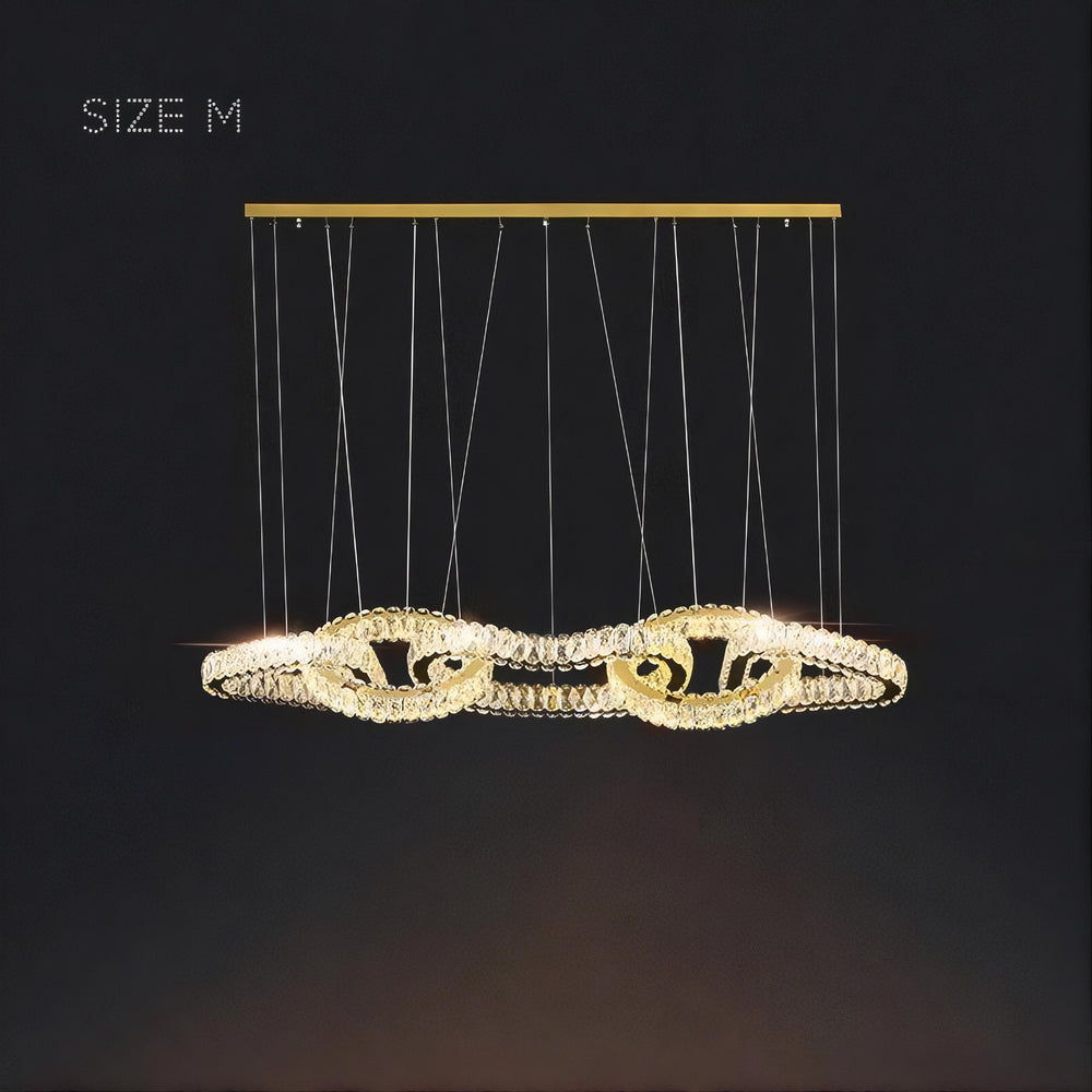 SEFENIAS LUX Linear Chandelier by Lampadom - angle view