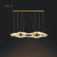 SEFENIAS LUX Linear Chandelier by Lampadom - angle view