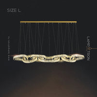 SEFENIAS LUX Linear Chandelier by Lampadom - side view