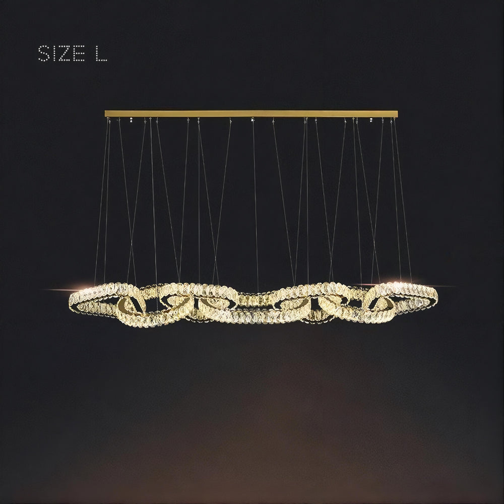 SEFENIAS LUX Linear Chandelier by Lampadom - close-up
